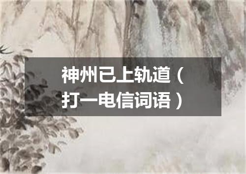 神州已上轨道（打一电信词语）