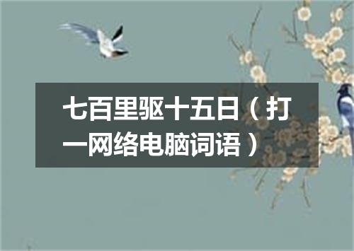 七百里驱十五日（打一网络电脑词语）
