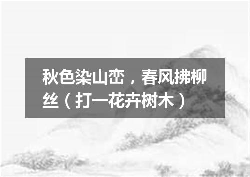 秋色染山峦，春风拂柳丝（打一花卉树木）