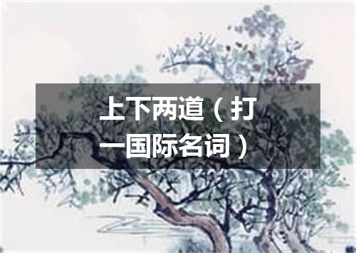 上下两道（打一国际名词）
