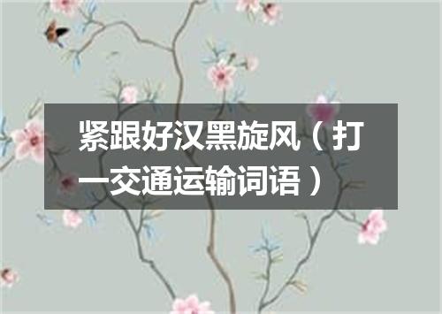 紧跟好汉黑旋风（打一交通运输词语）