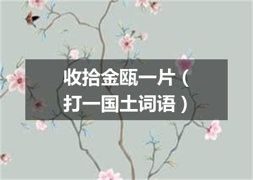 收拾金瓯一片（打一国土词语）
