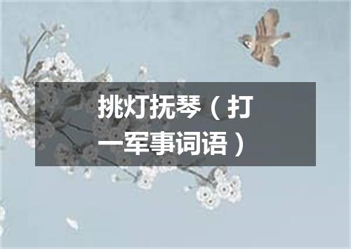 挑灯抚琴（打一军事词语）