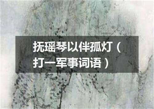 抚瑶琴以伴孤灯（打一军事词语）