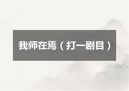 我师在焉（打一剧目）