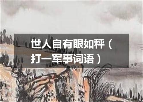 世人自有眼如秤（打一军事词语）