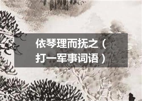 依琴理而抚之（打一军事词语）