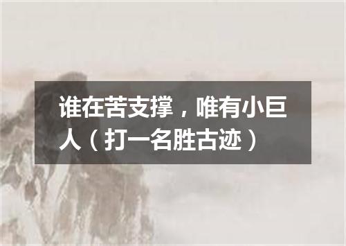 谁在苦支撑，唯有小巨人（打一名胜古迹）