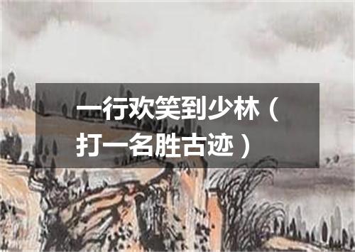 一行欢笑到少林（打一名胜古迹）