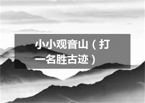 小小观音山（打一名胜古迹）