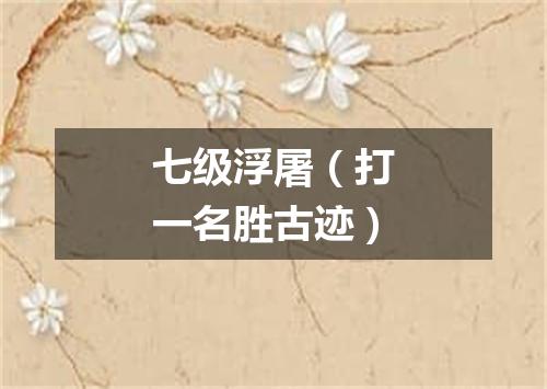 七级浮屠（打一名胜古迹）
