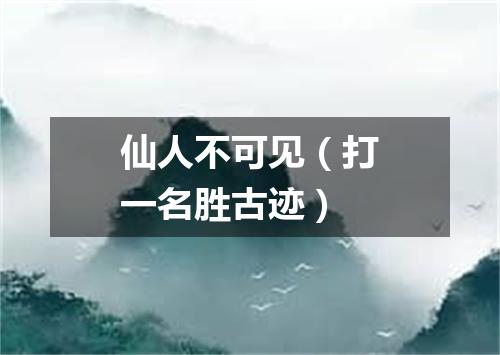 仙人不可见（打一名胜古迹）