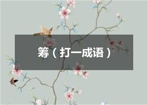 筹（打一成语）