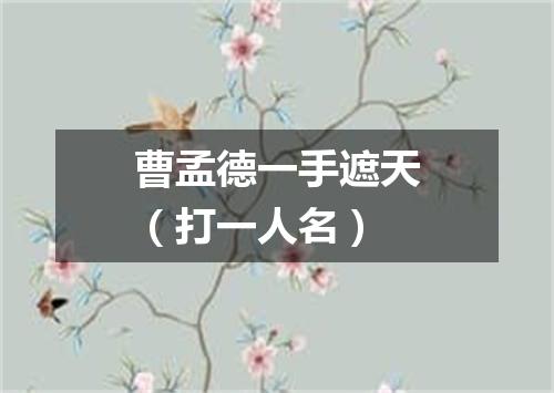 曹孟德一手遮天（打一人名）