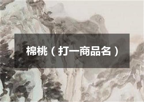 棉桃（打一商品名）