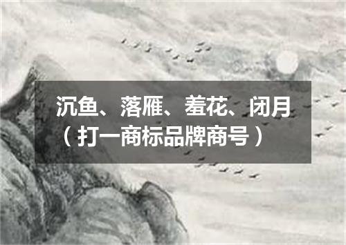 沉鱼、落雁、羞花、闭月（打一商标品牌商号）