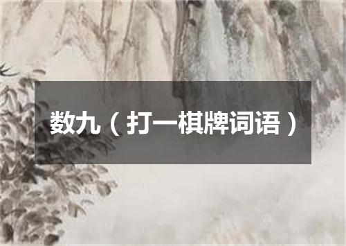 数九（打一棋牌词语）