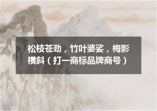 松枝苍劲，竹叶婆娑，梅影横斜（打一商标品牌商号）