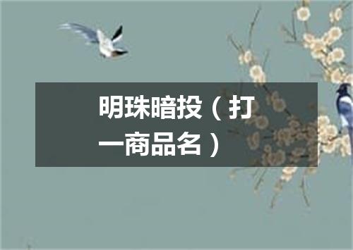 明珠暗投（打一商品名）