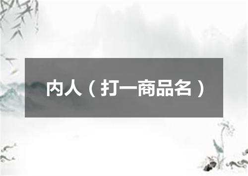 内人（打一商品名）