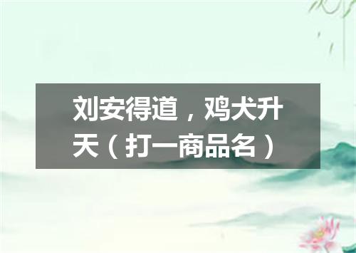 刘安得道，鸡犬升天（打一商品名）