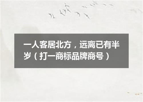 一人客居北方，远离已有半岁（打一商标品牌商号）