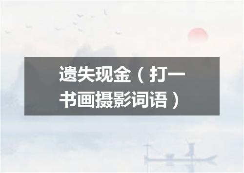 遗失现金（打一书画摄影词语）