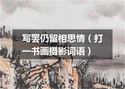 写罢仍留相思情（打一书画摄影词语）