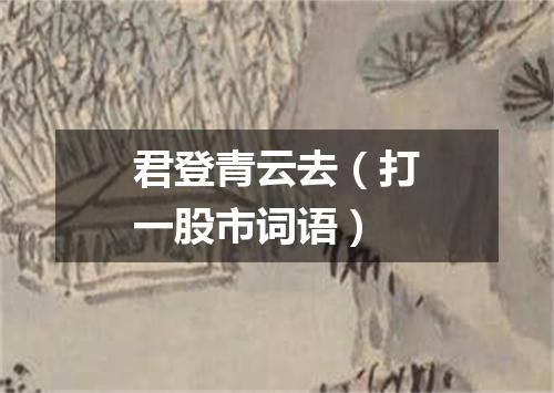 君登青云去（打一股市词语）
