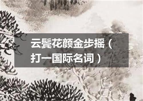 云鬓花颜金步摇（打一国际名词）