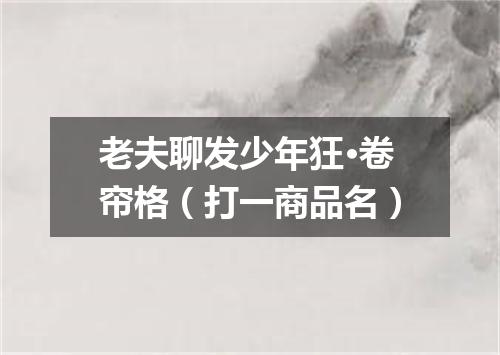 老夫聊发少年狂·卷帘格（打一商品名）