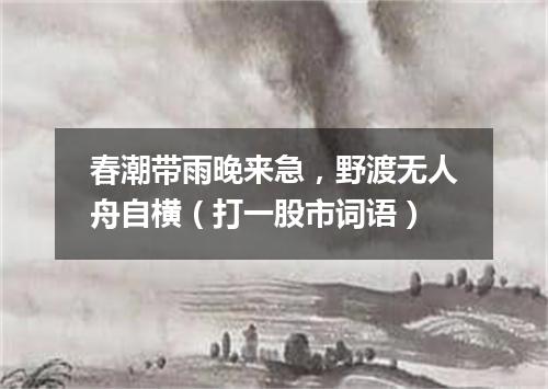春潮带雨晚来急，野渡无人舟自横（打一股市词语）