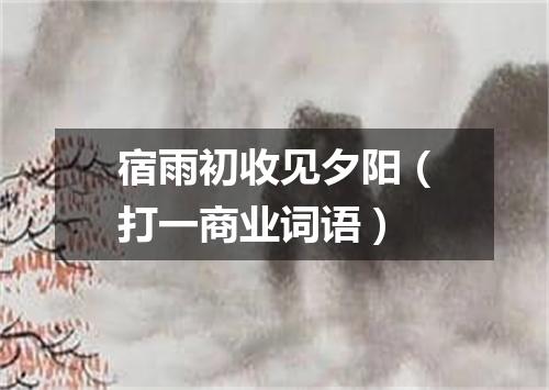 宿雨初收见夕阳（打一商业词语）