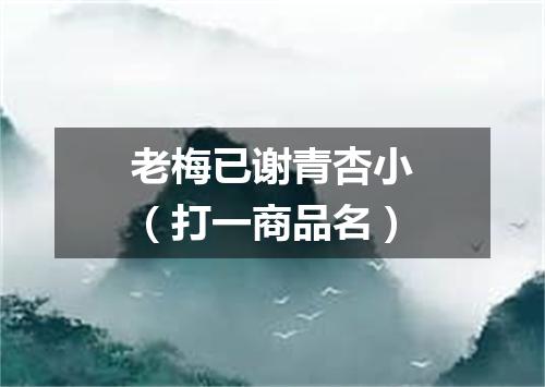 老梅已谢青杏小（打一商品名）