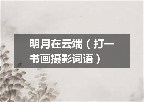 明月在云端（打一书画摄影词语）