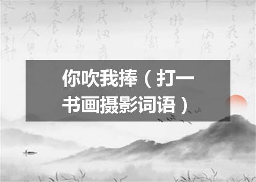 你吹我捧（打一书画摄影词语）