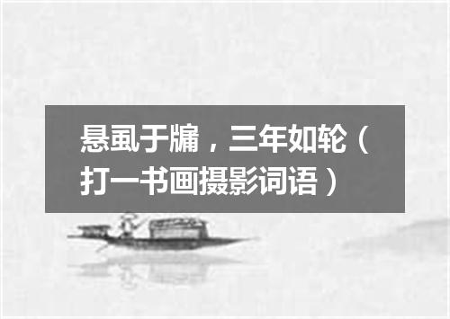 悬虱于牖，三年如轮（打一书画摄影词语）