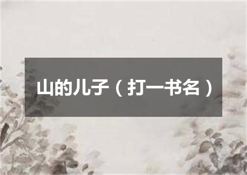 山的儿子（打一书名）