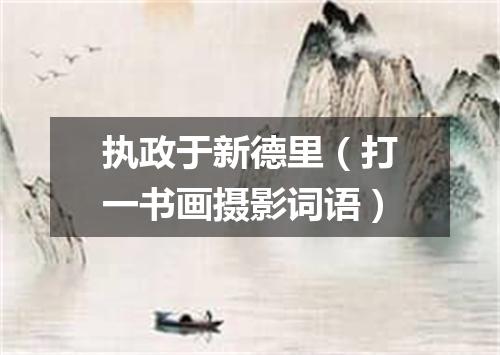 执政于新德里（打一书画摄影词语）