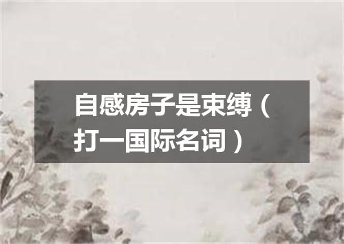 自感房子是束缚（打一国际名词）