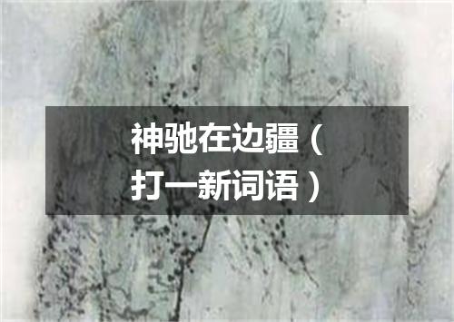 神驰在边疆（打一新词语）