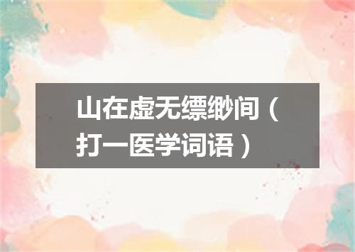 山在虚无缥缈间（打一医学词语）