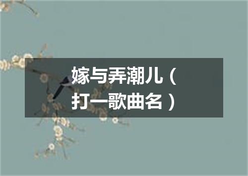 嫁与弄潮儿（打一歌曲名）
