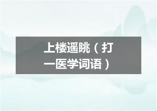 上楼遥眺（打一医学词语）