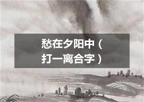愁在夕阳中（打一离合字）