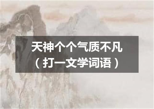 天神个个气质不凡（打一文学词语）