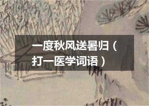 一度秋风送暑归（打一医学词语）