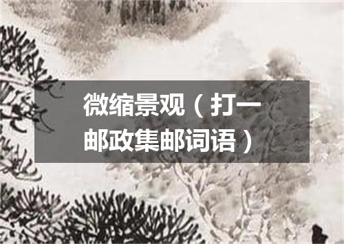 微缩景观（打一邮政集邮词语）