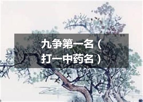九争第一名（打一中药名）