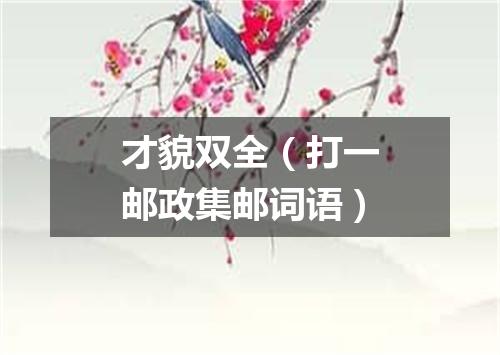 才貌双全（打一邮政集邮词语）